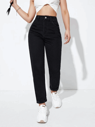 Black Mom Fit Jeans