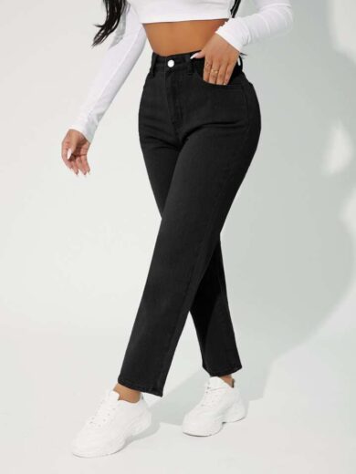 Black Mom Fit Jeans - Image 2